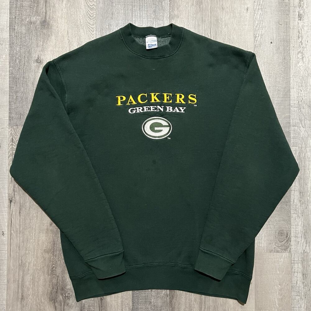 VTG Green Bay Packers Salem Sportswear Sweatshirt Green 90s Heavy NFL Size XL